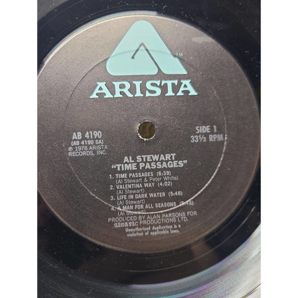 Al Stewart Time Passages 1978 Arista AB-4190 Zentz Terre Haute CRC Club Press NM - Picture 5 of 5